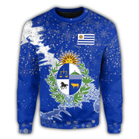 Uruguay Christmas Coat Of Arms Sweatshirt X Style8 RLT6 - Wonder Print Shop