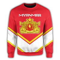 Myanmar Coat Of Arms Sweatshirt Lucian Style RLT7 - Wonder Print Shop