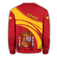 Spain Coat Of Arms Sweatshirt Cricket Style RLT12 - Wonder Print Shop