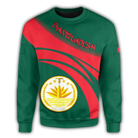 Bangladesh Coat Of Arms Sweatshirt Cricket Style RLT6 - Wonder Print Shop