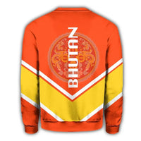Bhutan Coat Of Arms Sweatshirt Lucian Style RLT6 - Wonder Print Shop