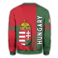 Hungary Coat Of Arms Sweatshirt Quarter Style RLT8 - Wonder Print Shop