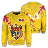 Moldova Christmas Coat Of Arms Sweatshirt X Style J78 RLT13 - Wonder Print Shop