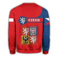 Czech Republic Coat Ofrms Sweatshirt Simple Style RLT13 - Wonder Print Shop