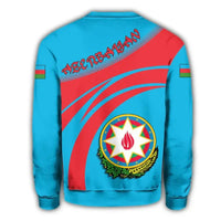 Azerbaijan Coat Of Arms Sweatshirt Cricket Style RLT8 - Wonder Print Shop