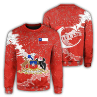 Chile Christmas Coat Of Arms Sweatshirt X Style RLT7 - Wonder Print Shop