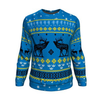 Sweden Christmas Sweatshirt Elk RLT7 - Wonder Print Shop