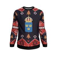 Sweden Christmas Sweatshirt Santa Claus Ho Ho Ho RLT7 - Wonder Print Shop