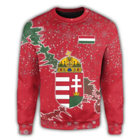Hungary Christmas Coat Of Arms Sweatshirt X Style RLT8 - Wonder Print Shop