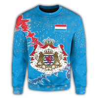 Luxembourg Christmas Coat Of Arms Sweatshirt X Style8 RLT6 - Wonder Print Shop