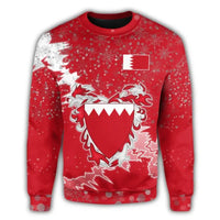 Bahrain Christmas Coat Of Arms Sweatshirt X Style RLT8 - Wonder Print Shop