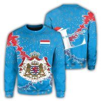 Luxembourg Christmas Coat Of Arms Sweatshirt X Style8 RLT6 - Wonder Print Shop
