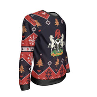 Nigeria Christmas Sweatshirt Santa Claus Ho Ho Ho RLT8 - Wonder Print Shop