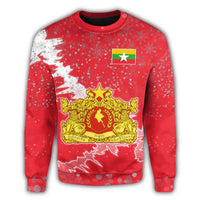 Myanmar Christmas Coat Of Arms Sweatshirt X Style RLT7 - Wonder Print Shop