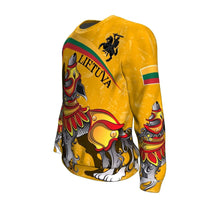 (Lietuva) Lithuania Sweatshirt - Lithuanian Iron Wolf Yellow RLT6 - Wonder Print Shop