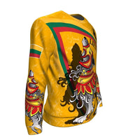 (Lietuva) Lithuania Sweatshirt - Lithuanian Iron Wolf Yellow RLT6 - Wonder Print Shop