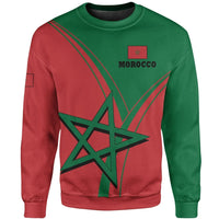 Morocco Sweatshirt Moroccan Pride RLT7 - Wonder Print Shop