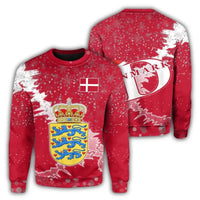Denmark Christmas Coat Of Arms Sweatshirt X Style RLT13 - Wonder Print Shop