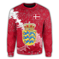 Denmark Christmas Coat Of Arms Sweatshirt X Style RLT13 - Wonder Print Shop