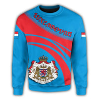 Luxembourg Coat Of Arms Sweatshirt Cricket Style RLT6 - Wonder Print Shop