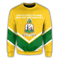 Saint Vincent and the Grenadines Coat Of Arms Sweatshirt Lucian Style RLT13 - Wonder Print Shop