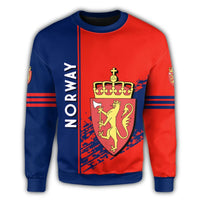 Norway Coat Of Arms Sweatshirt Quarter Style RLT7 - Wonder Print Shop