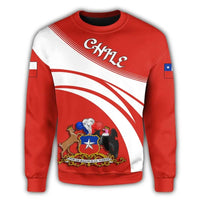 Chile Coat Of Arms Sweatshirt Cricket Style RLT7 - Wonder Print Shop