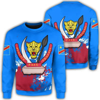 Democratic Reppublic Of Congo Coat Of Arms Sweatshirt Spaint Style RLT13 - Wonder Print Shop
