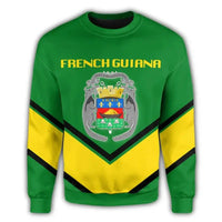 French Guiana Coat Of Arms Sweatshirt Lucian Style RLT8 - Wonder Print Shop