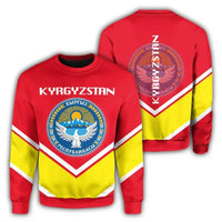 Kyrgyzstan Coat Of Arms Sweatshirt Lucian Style RLT8 - Wonder Print Shop