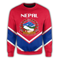 Nepal Coat Of Arms Sweatshirt Lucian Style RLT7 - Wonder Print Shop