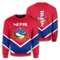 Nepal Coat Of Arms Sweatshirt Lucian Style RLT7 - Wonder Print Shop