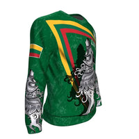 (Lietuva) Lithuania Sweatshirt - Lithuanian Iron Wolf Green RLT6 - Wonder Print Shop