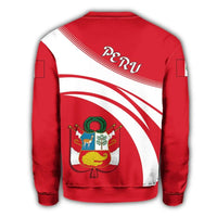 Peru Coat Of Arms Sweatshirt Cricket Style RLT7 - Wonder Print Shop