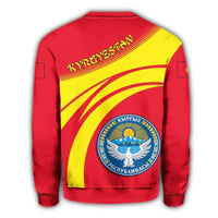 Kyrgyzstan Coat Of Arms Sweatshirt Cricket Style RLT8 - Wonder Print Shop