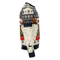 Sweden Christmas Sweatshirt Moose Beige Navy RLT7 - Wonder Print Shop