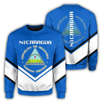 Nicaragua Coat Of Arms Sweatshirt Lucian Style RLT8 - Wonder Print Shop