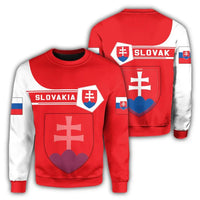 Slovakia Coat Of Arms Sweatshirt Simple Style RLT13 - Wonder Print Shop