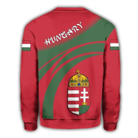 Hungary Coat Of Arms Sweatshirt Cricket Style RLT8 - Wonder Print Shop