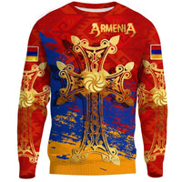 Armenia Khachkar, Armenian Cross Special Sweatshirt RLT8 - Wonder Print Shop