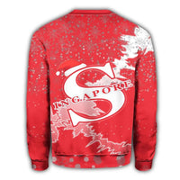 Singapore Christmas Coat Of Arms Sweatshirt X Style RLT13 - Wonder Print Shop