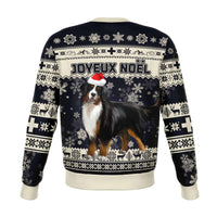 Switzerland Christmas Sweatshirt Bernese Mountain Dog Unique Navy RLT13 - Wonder Print Shop