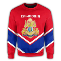 Cambodia Coat Of Arms Sweatshirt Lucian Style RLT7 - Wonder Print Shop