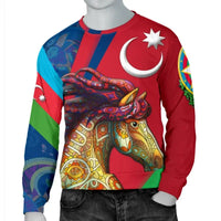 Azerbaijan Pride and Heritage Mens Sweater - Happy Independence Day RLT8 - Wonder Print Shop
