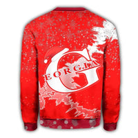Georgia (U.S. state) Christmas Coat Of Arms Sweatshirt X Style RLT12 - Wonder Print Shop