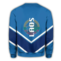 Laos Coat Of Arms Sweatshirt Lucian Style RLT8 - Wonder Print Shop