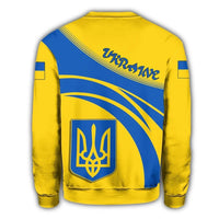 Ukraine Coat Of Arms Sweatshirt Cricket Style RLT7 - Wonder Print Shop