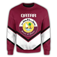 Qatar Coat Of Arms Sweatshirt Lucian Style RLT12 - Wonder Print Shop