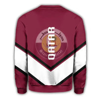 Qatar Coat Of Arms Sweatshirt Lucian Style RLT12 - Wonder Print Shop