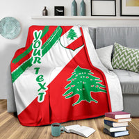 lebanon-personalised-premium-blanket-lebanon-flag-polygon-style24